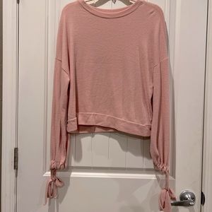 Pink crop top sweater